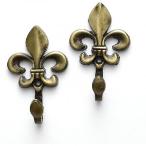 2 Lot Crochets Muraux, Crochets D&eacute;coratifs, Crochets Muraux Rideaux, Crochets pour Rideaux en M&eacute;tal, pour Salon, Salle de Bain, Placard, Manteau