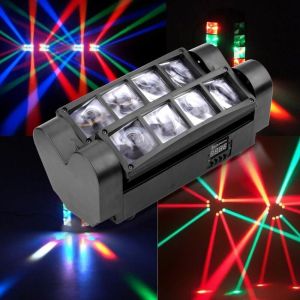 Mini Projecteur De Lumière Spot à Tête Mobile Spider Dmx 512 Rgb Dj Disco 40w
