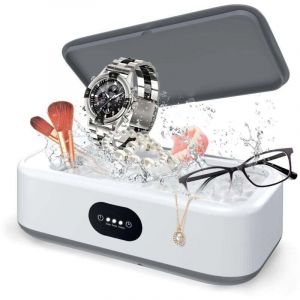 Nettoyeur Ultrasons, 640ml 49000HZ Bac Ultrasons, 40W Nettoyeur Ultrason Bijoux, Nettoyeur &agrave; Ultrasons avec 3 R&eacute;glages de Temps pour Nettoyage des