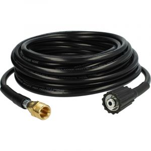 Vhbw - Tuyau de rallonge 15 m compatible avec K&auml;rcher K6, k 5.91 md t 200, k 6.80 m t 250 nettoyeur haute pression avec connexion M22 x 1,5, noir