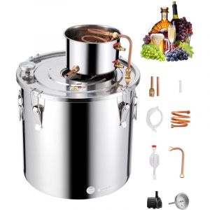 Mophorn - Alambic à alcool de 13,2 gallons, distillateur d'eau en acier inoxydable avec serpentin en cuivre, kit de brassage à domicile, pour vin,