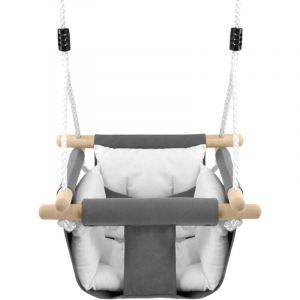 Balancoire Enfant Exterieur Jardin en Bois Accessoire Interieur Tissu Siege Fait Main Balançoire pour Bébé