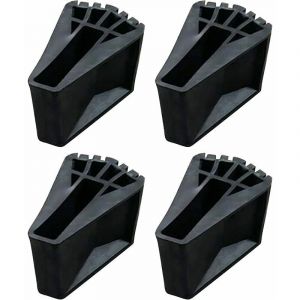 Embout escabeau, patin echelle, 4 pi&egrave;ces tubesca, Fabriqu&eacute; en caoutchouc, durable, antid&eacute;rapant, plus s&ucirc;r et plus s&ucirc;r, pour &eacute;chelles t&eacute;lescopiques,