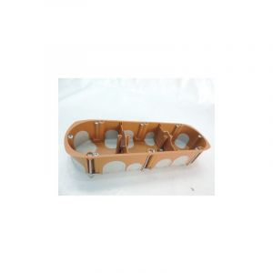 SIB - Boite d'encastrement 3 postes étanche bbc ø 3x68mm entraxe 71mm prof 40mm Hor/Vert écolo R2012 adr P33971