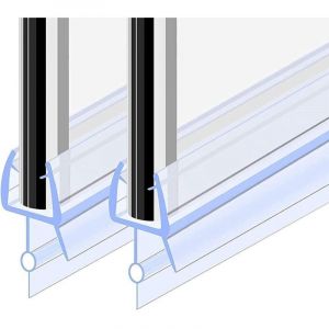 Joint de porte de douche en une pi&egrave;ce 70CM 2PCS pour verre 4-6mm, joint de douche barri&egrave;re pliante, joint de remplacement, joint de porte de douche