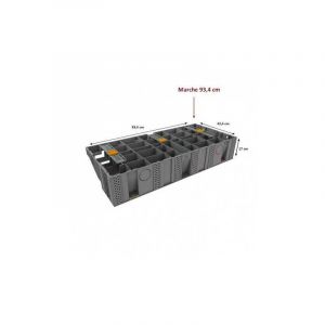 Sud Bois - Escalier modulable Modulesca de Jouplast marche 93.4x42.4x17cm