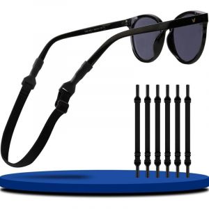 6 Pi&egrave;ces Cordon Lunettes Stable et Antid&eacute;rapant,R&eacute;glable Cordonlunettes Sport, Anti Glisse Lunette avec Grande &eacute;lasticit&eacute;, Chaine S'adapte &agrave;