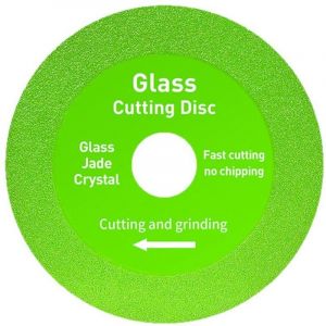 2 Pi&egrave;ces Disque Coupe Verre, Disque Diamant 100 Carrelage, 100X20X15mm Disque Carrelage pour Bouteille, Porcelaine, Jade, Granit, Verre (Vert)