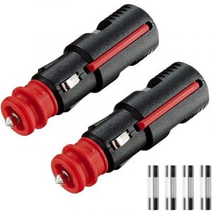 Allume-Cigares Fiche, 12mm Hella (DIN) et 21mm US Prises, Normes DIN ISO 4165 standards, avec 10A 16A Fusible 12V/24V Adaptateur C&acirc;ble d'extension