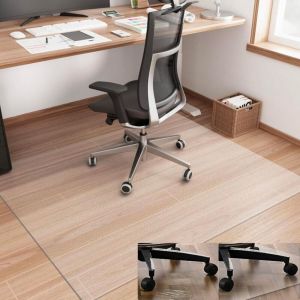 Tapis de protection de sol pour chaise de bureau Transparent 1,5 mm Tapis de sol pour chaise de bureau Tapis de sol pour chaise de bureau (50 cm x