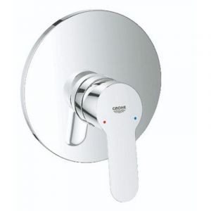 Mitigeur de douche encastre' Grohe Bauedge en laiton chrome', rosace 163 mm avec limiteur de de'bit re'glable, cartouche 46 mm