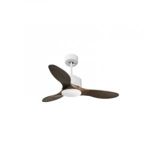 Modulo Super destratificateur d' air blanc et bois massif fonc&eacute; 10 &agrave; 25 m&sup2; KLDC4P5DW42