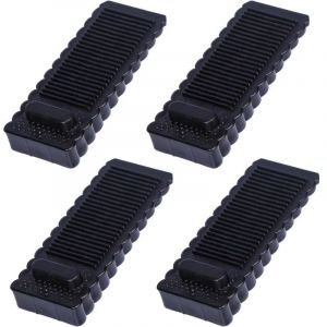 4 Pi&egrave;ces Noir Antid&eacute;rapante Bloc Arr&ecirc;ts de Portes Durables Butee de Portail Bloque Butoir de Porte Empilables pour Tous Types de Sols en Int&eacute;rieur et