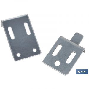 Ensemble Crochet d'&eacute;querre pour Miroirs Dimension: 30 mm Acier Galvanis&eacute;