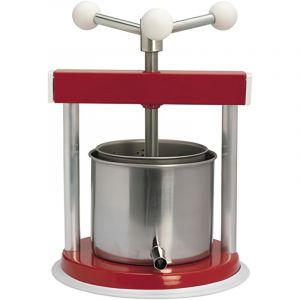 Pressoir en acier &agrave; 3 leviers pour presser les raisins, les fruits et les jus naturels - Litri: 3 litri