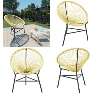 Vidaxl - Chaise de jardin Acapulco Résine tressée Beige - Chaise De Jardin - Fauteuil De Jardin - Mobilier De Jardin - Chaise Acapulco - Chaise