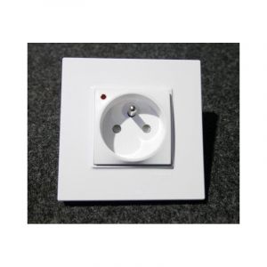 Schneider Electric - Prise de courant 16A Rotoclip lumineux blanc polaire complet avec support et plaque altira schneider