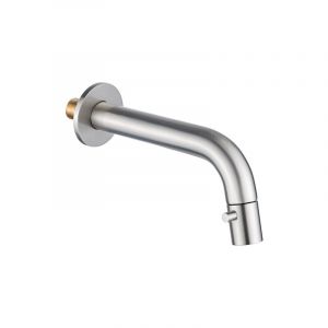 Fortifura - Calvi Robinet de lave-main - encastré - bec 18 cm - ajustable - inox brossé - pvd