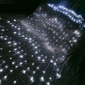 VURAHOME - 3x2m effet de d&eacute;bit d'eau rideau pluie guirlande LED cascade m&eacute;t&eacute;ore douche cha&icirc;ne lumineuse no&euml;l mariage rideau gla&ccedil;on f&eacute;e no&euml;l guirlande