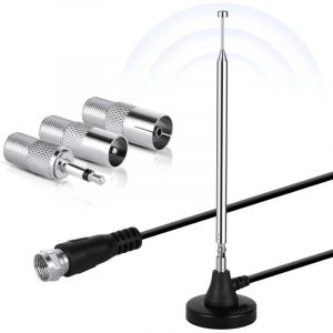 Antenne radio DAB int&eacute;rieure pour syst&egrave;me Hi-Fi 3M - Antenne FM t&eacute;lescopique avec base magn&eacute;tique pour amplificateur st&eacute;r&eacute;o et r&eacute;ception home cin&eacute;ma