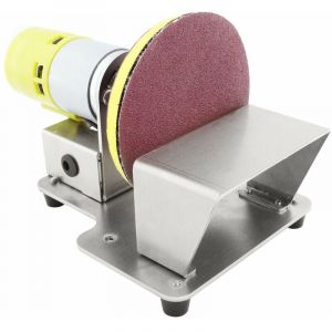 Start - Ponceuse à disque de table de polisseuse rotative électrique avec 7 vitesses variables 20 disques de ponçage de 3 pouces pour le polissage,