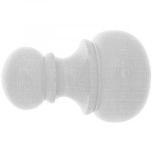 Borne bois 'Chyc' 20x68 mm. Blanc