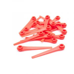 20x Lames compatible avec Gardena AccuCut 2417-20, 2417 taille gazon - Lames de rechange, rouge, plastique - Vhbw