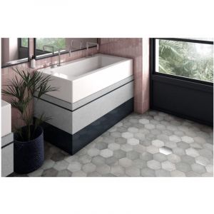 Carrelage gr&egrave;s c&eacute;rame effet rustique HERITAGE hexagone 20x17,5cm Hexagone 20x17,5 cm Gris - Mat et Brillant (m&eacute;lange) - bo&icirc;te de 0.71 m2