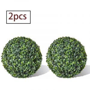 Mowze - Boules 2 Pcs Boule Topiaire Artificielle 28cm,33cm