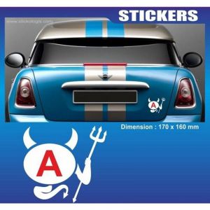 Sticker jeune conducteur diable - Run-R