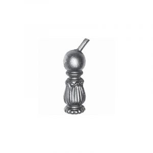 Equerre pour rampe à 45° compatible avec barreaux de Ø16mm - Hauteur 105mm largeur 35mm - Fonte - à souder Deco Fer Forge