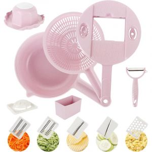 Coupe-l&eacute;gumes multifonctionnel, coupe-oignons, coupe-l&eacute;gumes manuel, trancheuse et r&acirc;pe pour peler les l&eacute;gumes et les fruits.