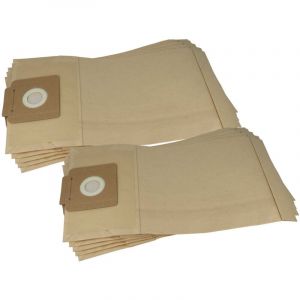 10x Sacs compatible avec K&auml;rcher t 10/1, t 12/1, T10/1 Professional, t 12/1 Adv aspirateur - 42cm x 22cm marron - Vhbw