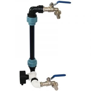 Union - Kit de Robinet ibc Col de Cygne de Cuve , Robinet Cuve 1000L , Raccord Cuve 1000 litres , R&eacute;cup&eacute;ration d'Eau de Pluie de 1000 Litres