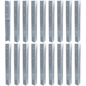 Wickey - Ancrage au sol ancrage poteau SolidLock - set de ancrages pour aire de jeux & portique balan&ccedil;oire, ancrages en profil&eacute; pour cabane enfant &