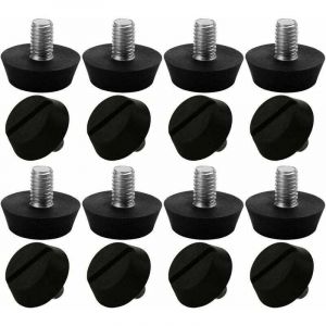 Lot de 16 pieds de meuble r&eacute;glables, base de nivellement, pieds de table, pieds de chaise, protection de sol r&eacute;glable M6 x 10 x 20 mm