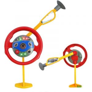 Volant &eacute;lectronique pour si&egrave;ge conducteur arri&egrave;re de voiture pour enfants - Jouet de conduite amusant - Cadeau pour la f&ecirc;te des enfants