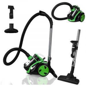 Aspirateur sans sac max. 900 watts Technologie multi-cyclonique Aspirateur traîneau avec accessoires - vert - Swanew