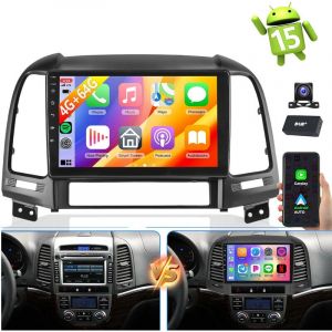 Autoradio Android 15 avec Apple CarPlay, RDS, GPS et Wi-Fi pour Fiat Doblo MK2/Opel Combo D, &eacute;cran tactile, compatible Apple CarPlay et Android 15.