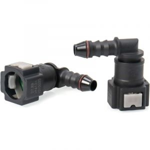Lot de 2 Connecteur de Tuyau de Carburant de Voiture, Raccord durite essence, connecteur rapide à 90 degrés, plastique 7.89mm Connecteur ID8