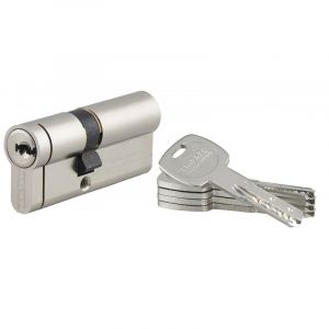 THIRARD - Cylindre de serrure double entr&eacute;e Transit 2, 45x30mm, nickel, anti-per&ccedil;age, anti-crochetage c&ocirc;t&eacute; 30mm, 3 cl&eacute;s - THIRARD