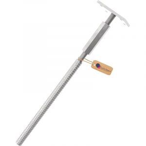 GeZu Impex Support de poteau Galvanis&eacute; &agrave; chaud 110 x 100 mm hauteur reglable platine bois pied poteaux cl&ocirc;ture