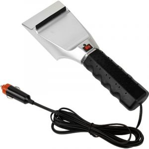 Grattoir &agrave; glace chauffant pour pare brise de voiture, grattoir &agrave; neige pour voiture, grattoir &eacute;lectrique chauffant 12 V (prise allume cigare)