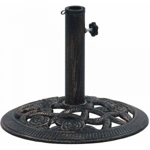 Maisonchic - Pied de parasol, Socle de parasol Noir et bronze 9 kg 40 cm Fonte CON867034 design in