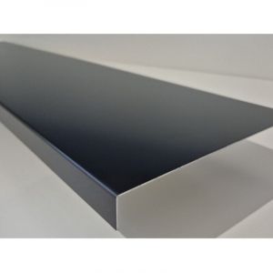 Bande de Rive Aluminium Noir Fonc&eacute; ral 9005 (1 pli, retour 20 mm, ep 1.5mm) Hauteur : 70 mm