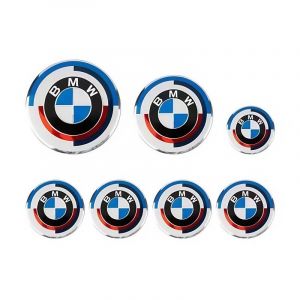 Applicable au logo BMW S&eacute;rie 7, au logo avant et arri&egrave;re en &eacute;dition limit&eacute;e exclusive du 50e anniversaire, au logo du volant et &agrave; l'enjoliveur