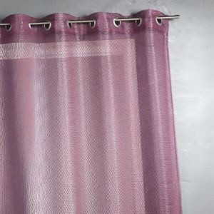 Voilage en organza fantaisie - Effet 'résille' Prune 140x260 cm