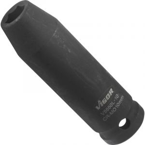 Douille à chocs ∙ longue ∙ V5550L-10 ∙ Carré creux 1/2 pouce (12,5 mm) ∙ Profil à 6 pans extérieurs ∙ Taille 10 mm