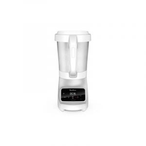 Moulinex - Blender chauffant Soup et Plus avec panier vapeur 1100 w Argent et Blanc