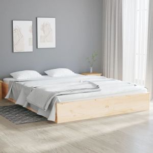 Maison Chic - Cadre de lit sans matelas-Structure de lit bois massif 120x190 cm 163925